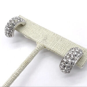 Swarovski Pave Crystal Silver Earrings